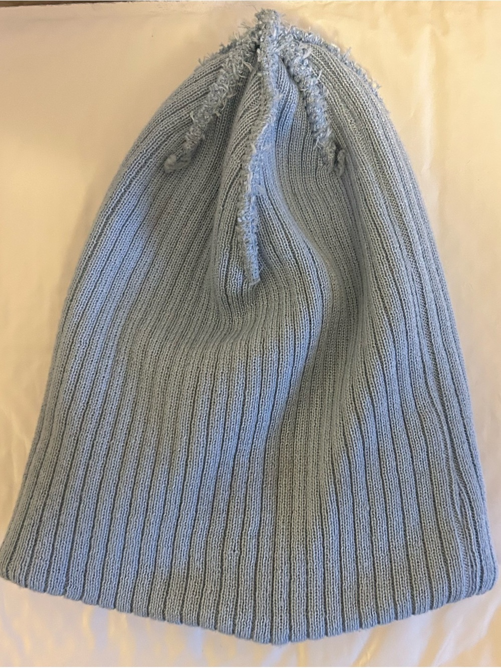 Adidas Powder Blue Ribbed Cuffed Beanie with Trefoil Patch - Picture 7 of 9